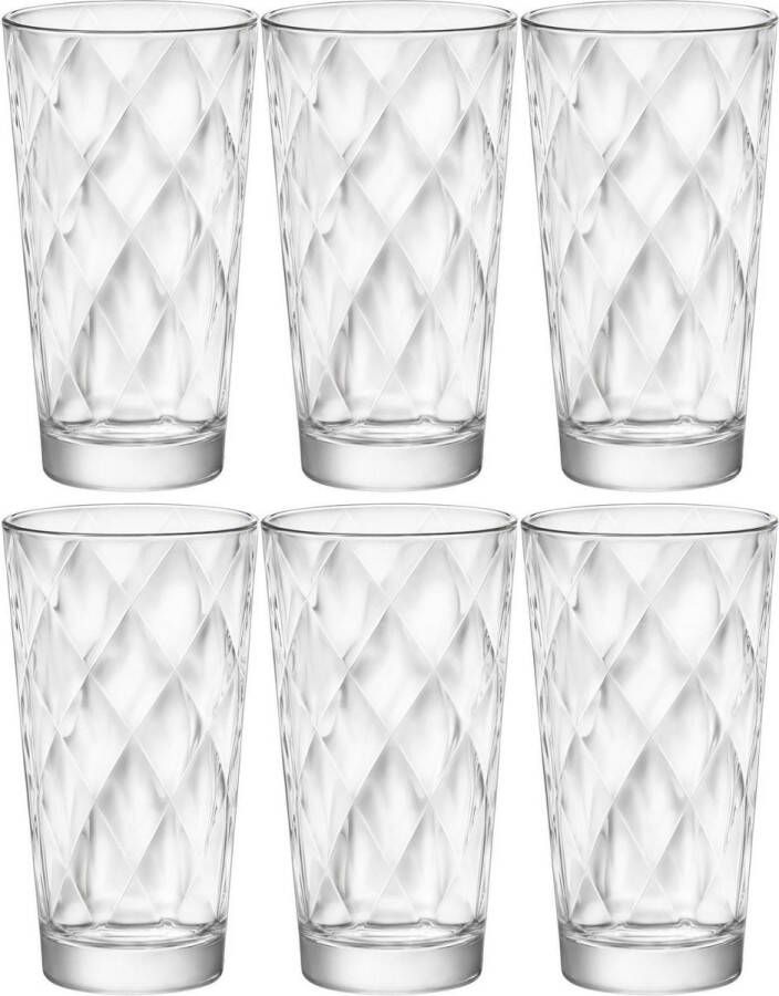 Bormioli Rocco Set van 12x stuks waterglazen longdrinkglazen transparant 370 ml Longdrinkglazen