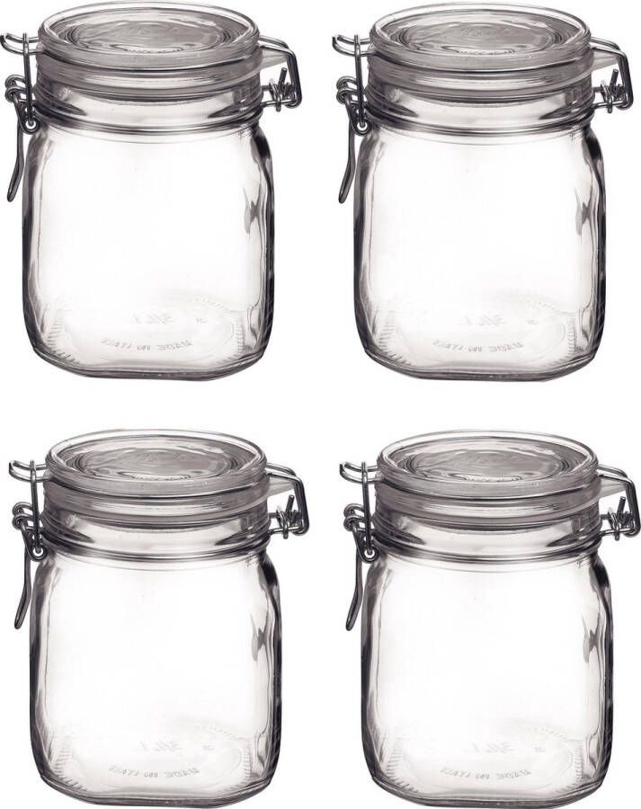 Bormioli Rocco 15x Weckpot inmaakpot 750 ml met rubberen ring klepdeksel en beugelsluiting Voorraadpotten