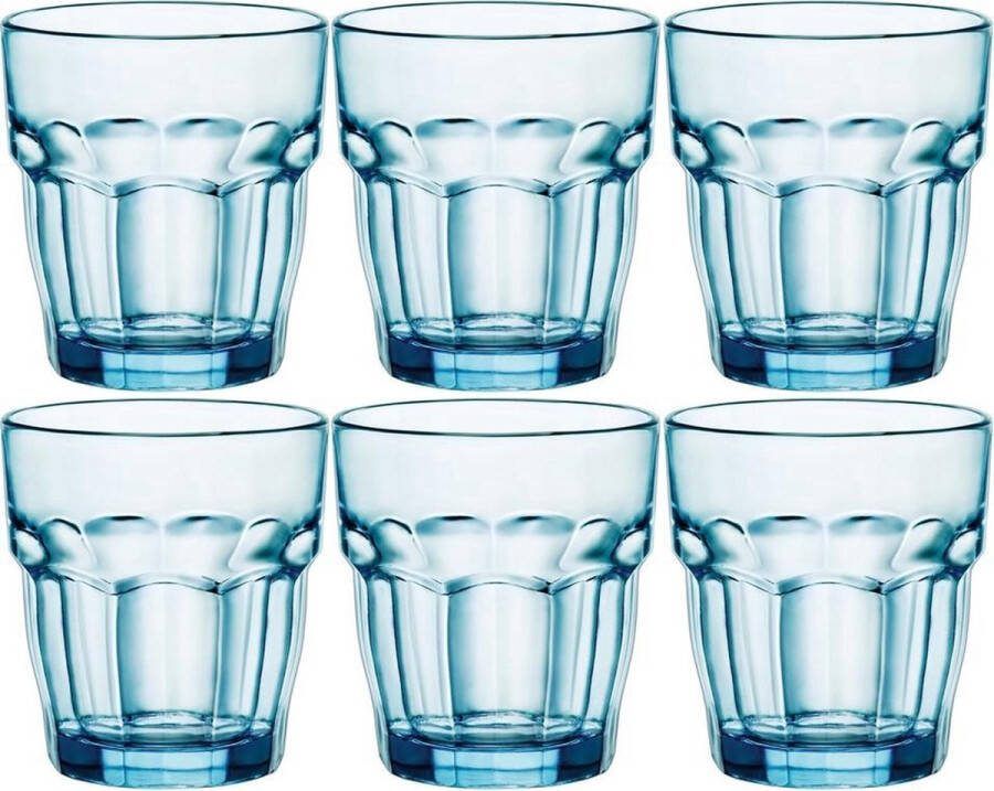 Bormioli Rocco 18x Stuks tumbler waterglazen sapglazen blauw 270 ml Glazen drinkglazen