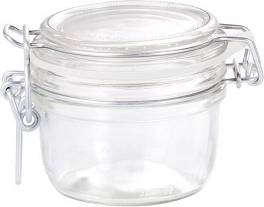Bormioli Rocco 2 Luchtdichte potten transparant glas 125 ml Weckpotten