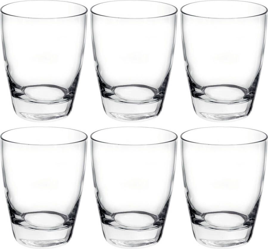 Bormioli Rocco Set van 6x stuks tumbler waterglazen drinkglazen transparant 280 ml Drinkglazen