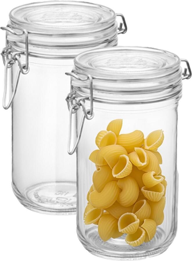 Bormioli Rocco Voorraad weck pot 2x glas transparant 17 x 9 cm 750 ml