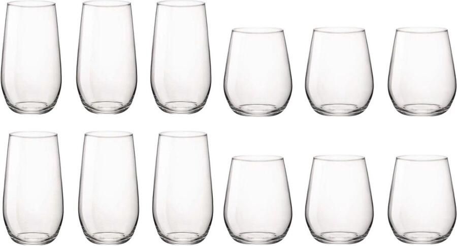 Bormioli Rocco Waterglazenset Electra (Waterglazen & Longdrinkglazen) 12 delige set