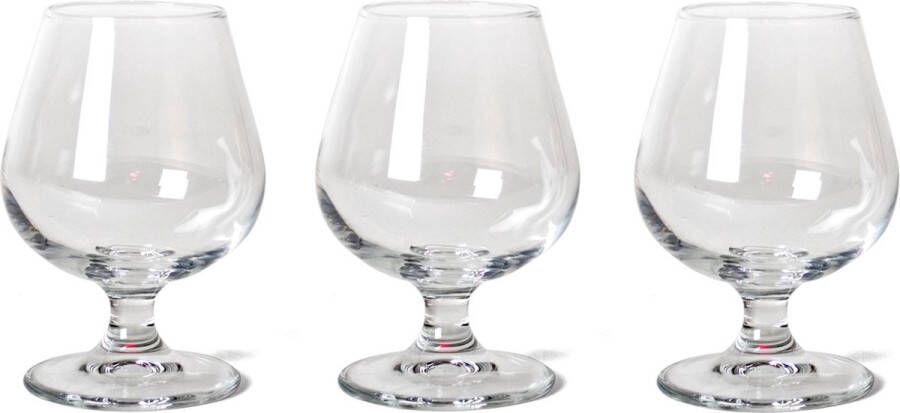 Gerim Set van 6x stuks Cognac glazen transparant 250 ml Cognacglazen likeurglazen