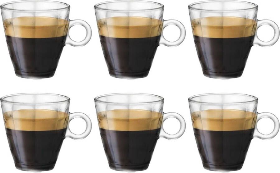 Bormioli Rocco Cube espresso koffieglas 10 cl Set-6