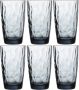 Bormioli Rocco Set van 12x stuks waterglazen longdrinkglazen blauw 470 ml Longdrinkglazen - Thumbnail 1