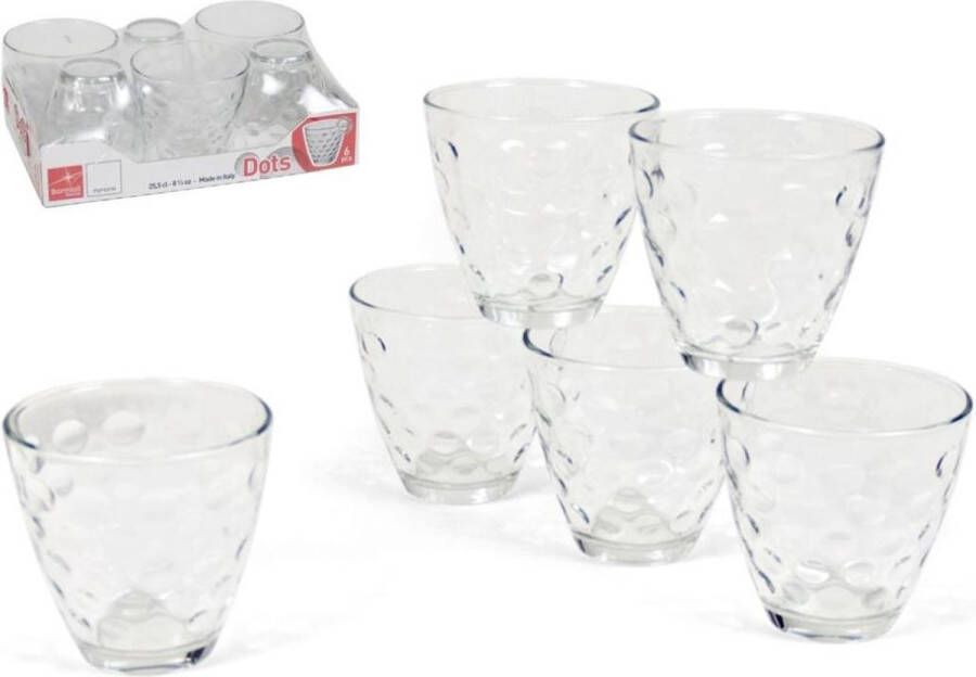 Bormioli Rocco Dots waterglas 25 cl Set-6