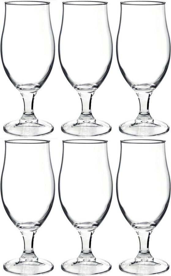 Bormioli Rocco 6x Luxe bierglas bierglazen speciaalbier 375 ml Bierglazen