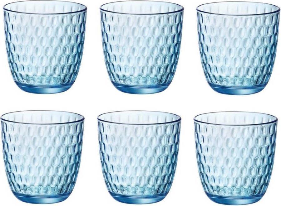 Bormioli Rocco Waterglazen Slot Blauw 290 ml 6 stuks