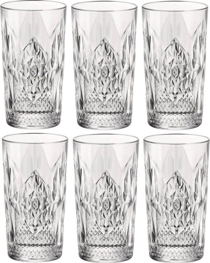 Bormioli Rocco Set van 12x stuks tumbler waterglazen drinkglazen transparant 490 ml Drinkglazen