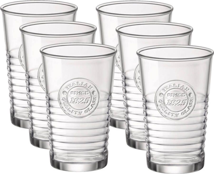 Bormioli Rocco Set van 12x stuks waterglazen drinkglazen transparant 300 ml Waterglas drinkglas sapglas