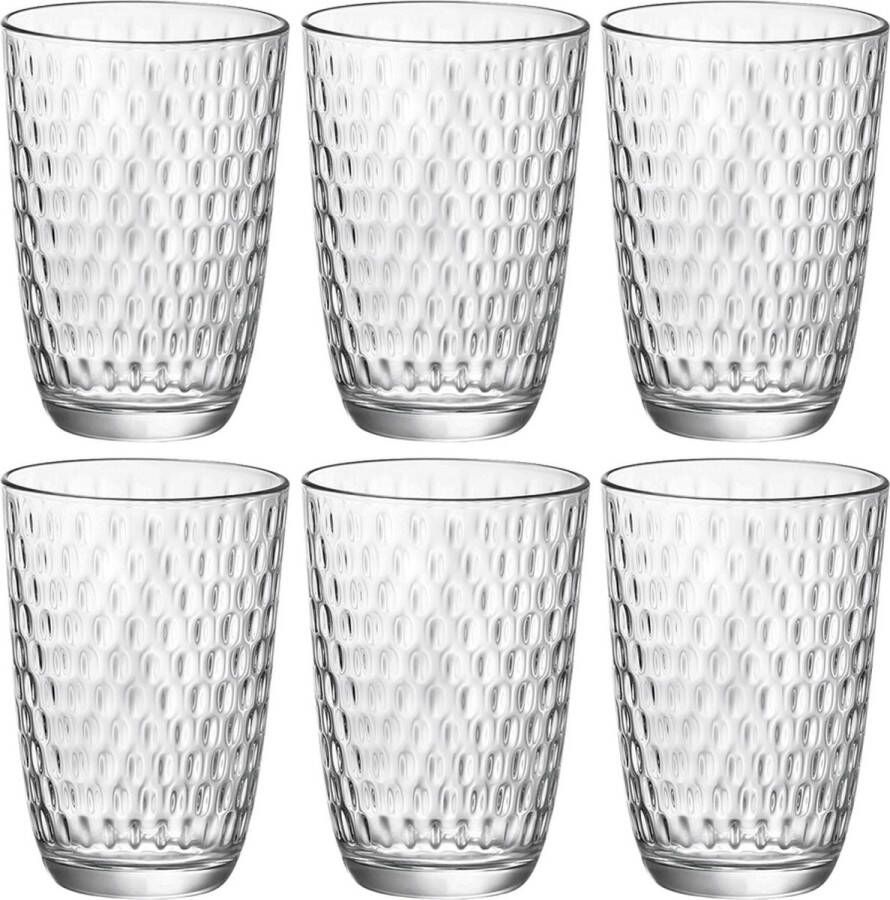 Bormioli Rocco Set van 12x stuks waterglazen longdrinkglazen transparant 390 ml Longdrinkglazen