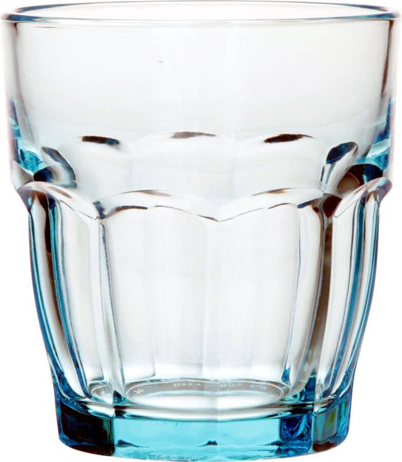 Bormioli Rocco Set van 12x stuks tumbler waterglazen drinkglazen blauw 270 ml Drinkglazen