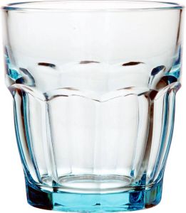 Bormioli Rocco Set Van 6x Stuks Tumbler Waterglazen drinkglazen Blauw 270 Ml Drinkglazen