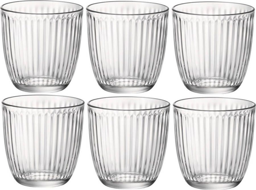 Bormioli Rocco Set van 12x stuks waterglazen drinkglazen transparant 290 ml Drinkglazen