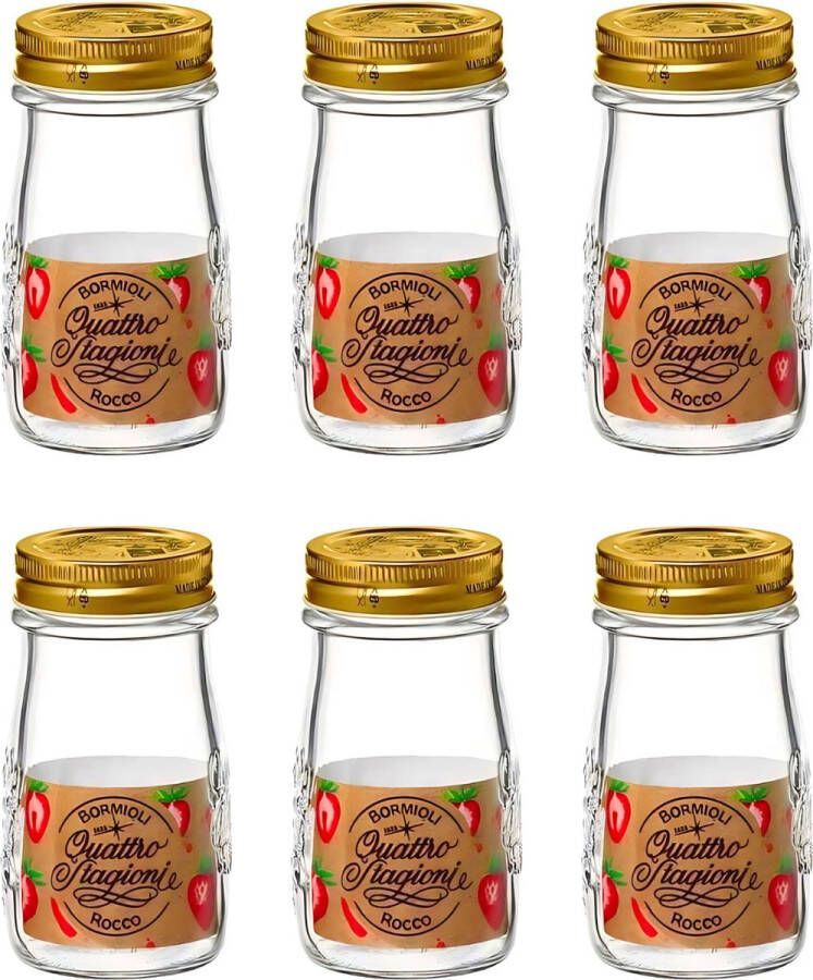 Bormioli Rocco Weckpot Quattro Stagioni ø 7 cm 200 ml 6 stuks