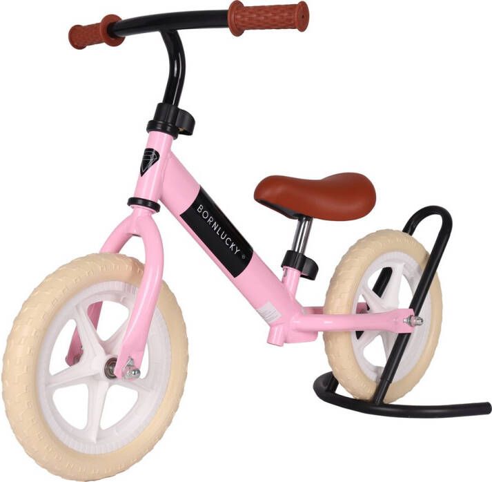 Born Lucky Loopfiets Balance Bike Verstelbaar Stuur & Zadel Pink