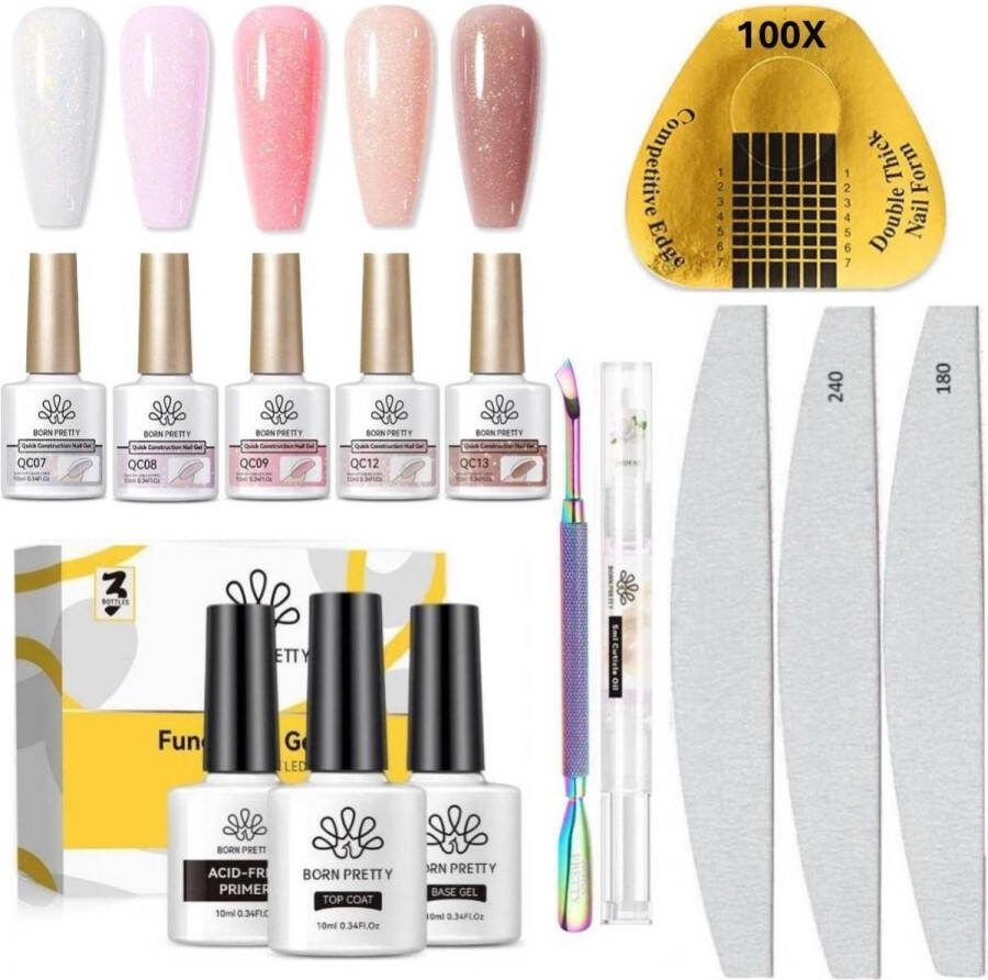 Born Pretty Biab Builder in a bottle Builder gel Biab nagellak Biab set The gel bottle biab nagel builder Gel in a bottle Builder in a bottle biab starter pakket Biab gel Biab nagellak startersset Biab startersset