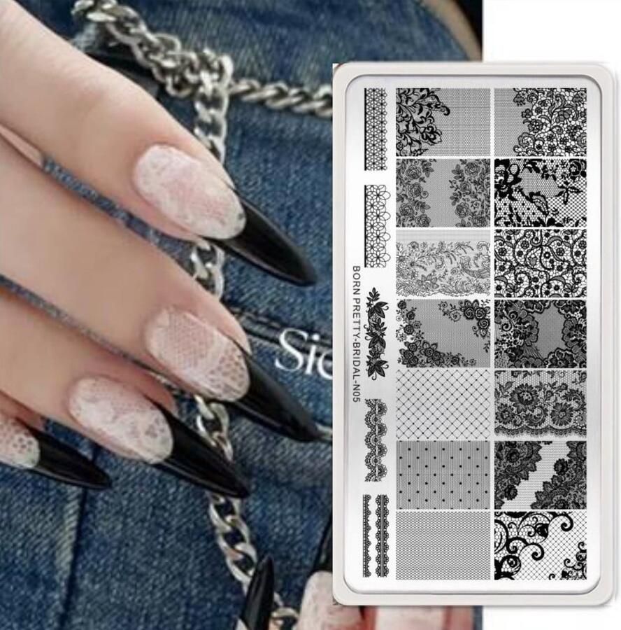 Born Pretty Stempelplaat 1 Stuk Nagel stempelplaat Nagel stempel sjablonen Nail stamping plate Stamping plate Stamping plate for nail polish Stempelplaat nagels Stempelplaten nailart Nail art stempelplaat