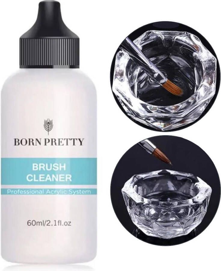 Born Pretty Brush cleaner 60 ml Penselen reiniger Brushcleaner Penselenreiniger Kwasten reiniger Penseel reiniger Brush cleaner acryl Brush cleaner gel Brush cleansing Brush cleaner nagels Brush cleaner gelnagels