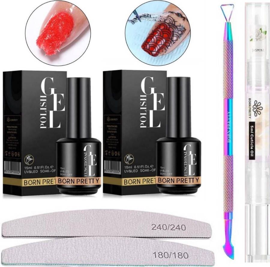 Born Pretty Gellakremover set Gellakremover Gellak remover Gellak verwijderen Gellak cleaner Gellak remover Nagellak remover Nagellakremover Nail Polish remover Nailpolish remover Gellak verwijderaar Magic gellak remover