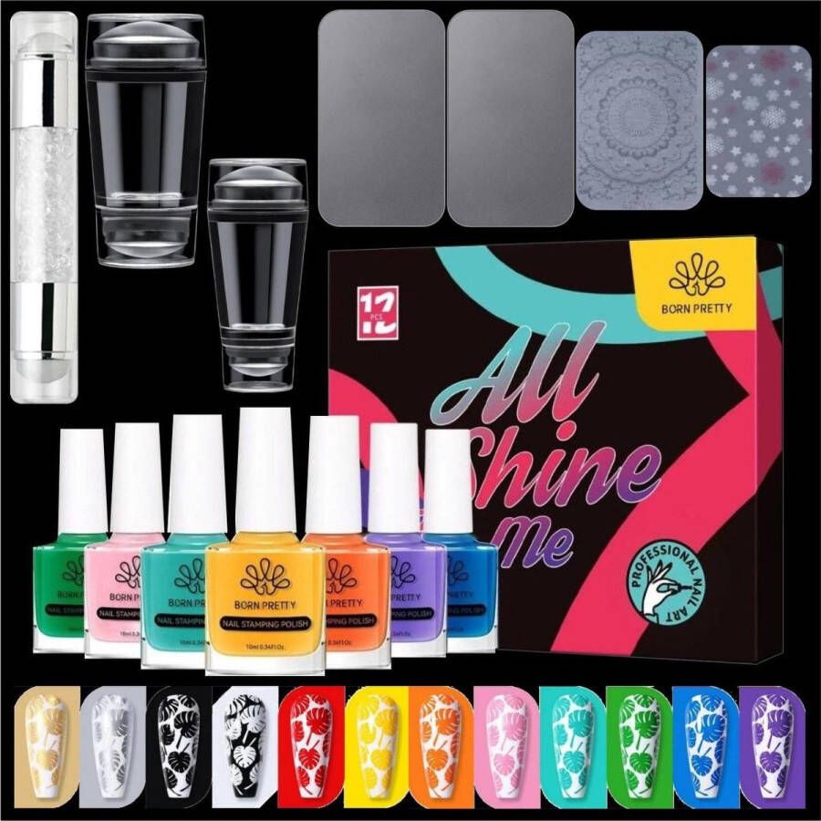 Born Pretty Goodbitz Born Pretty Nagel stempel set Nagel stempel nagellak Nail stamp Stamping polish Nagelstempel Stamping nail polish Stempel nagels Nagelstempel doorzichtig Nail art stempel Nagellak stempel siliconen