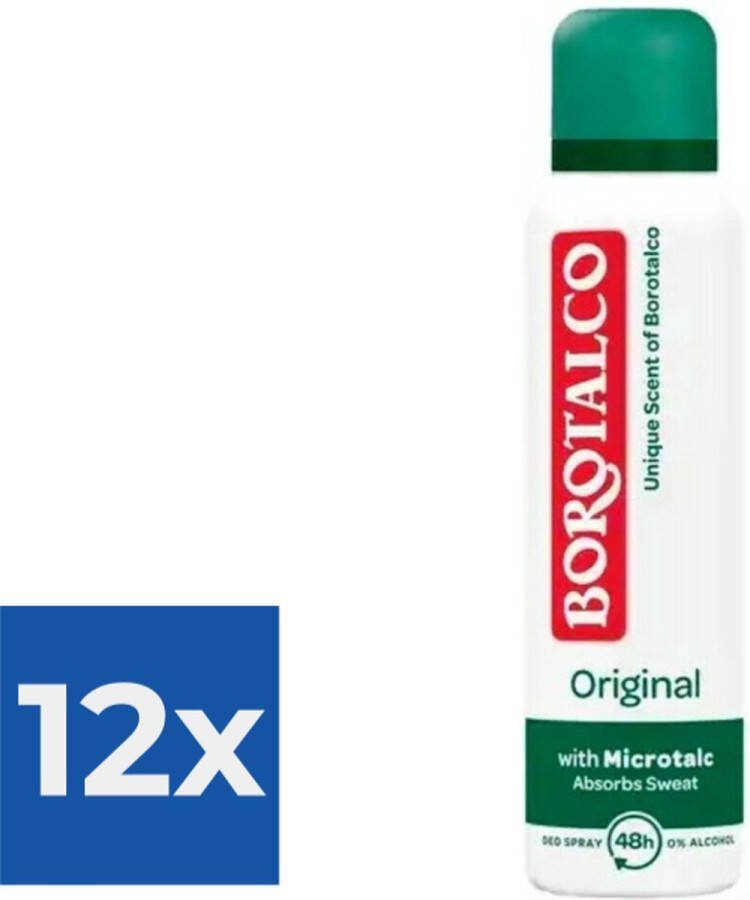 Borotalco Deodorant Spray Original 150ml Voordeelverpakking 12 stuks