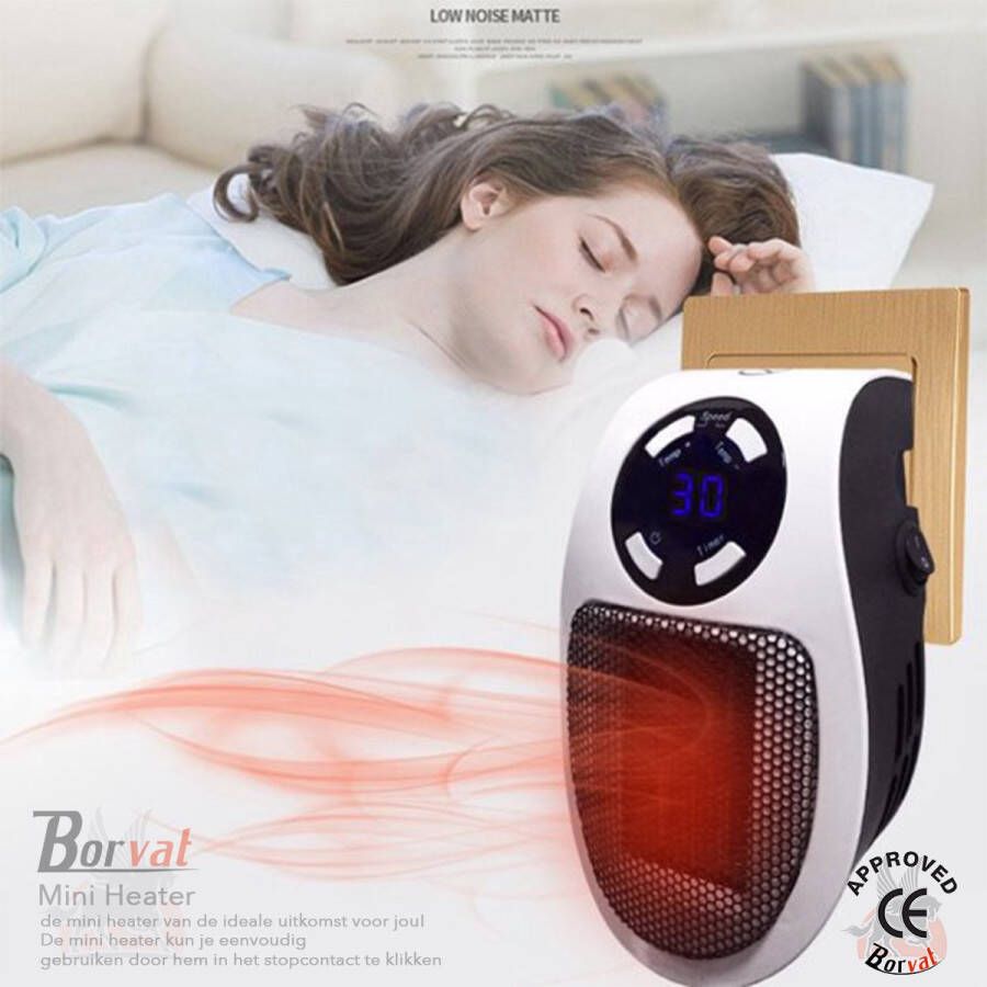 Borva t Stopcontact Verwarming Keramische Stopcontact Verwarming 500 Watt Mini Heater Mini Kachel Elektrische Kachel