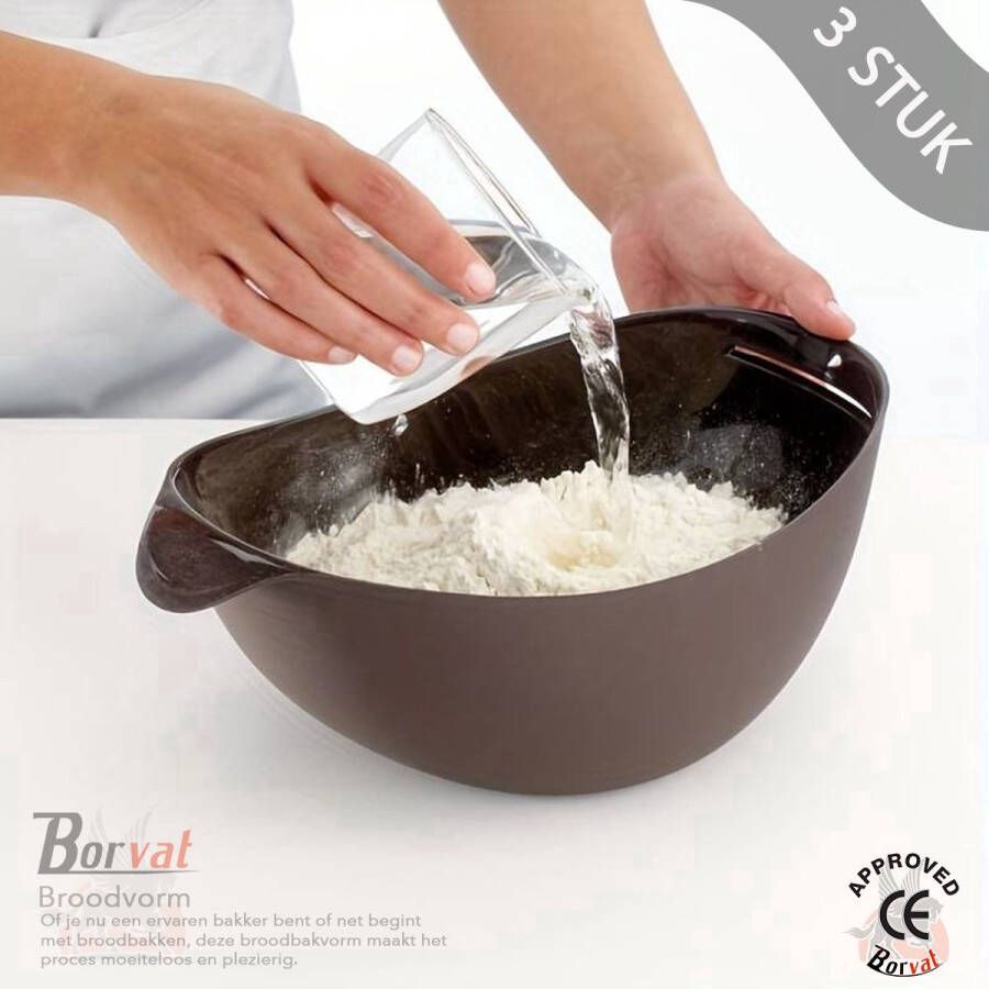 Borvat Broodvorm Broodmaker Silicone Bruin Gesloten broodbakvorm uit silicone voor brood bakke 3 Stuck
