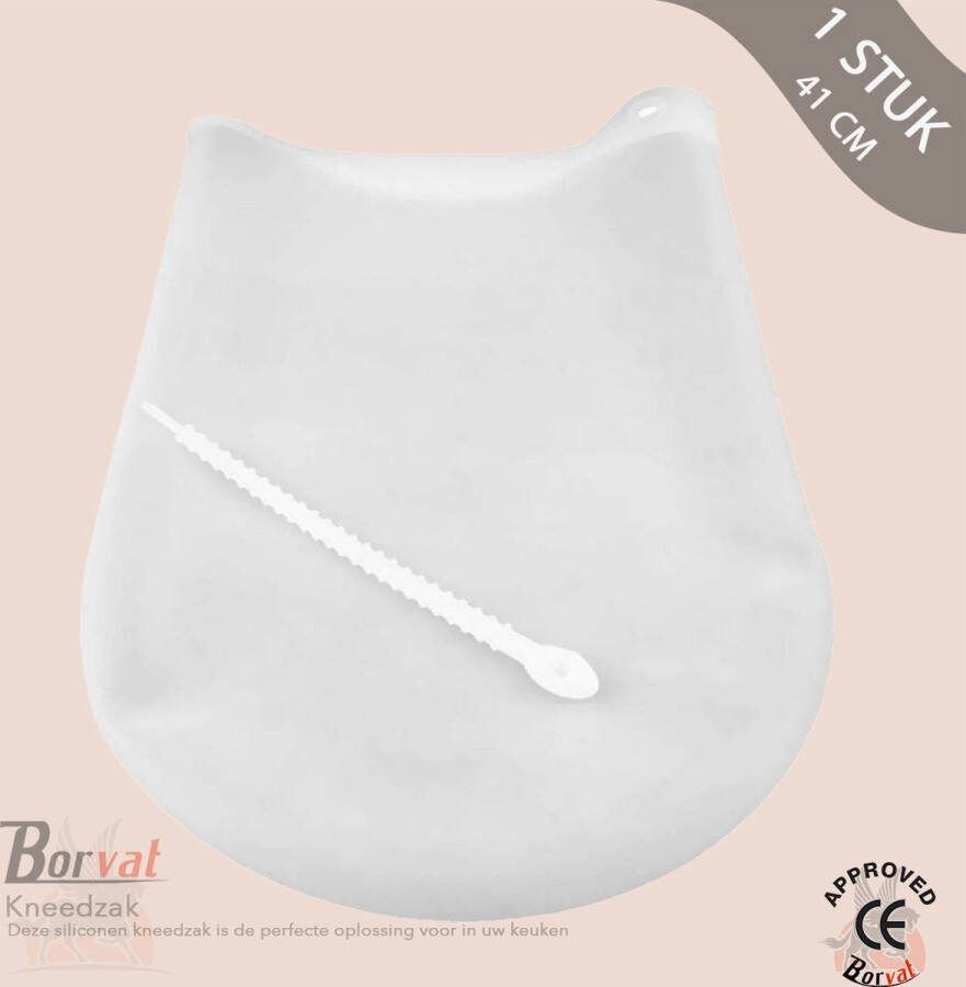 Borvat Deegkneder Kneedzak Silicone kneedzak Brood deegzak Deegmaker Deegmat 41 cm Wit