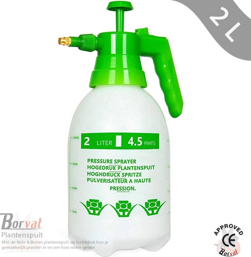 Borvat Drukspuit Verstuiver Plantenspuit Plantensproeier 2 liter
