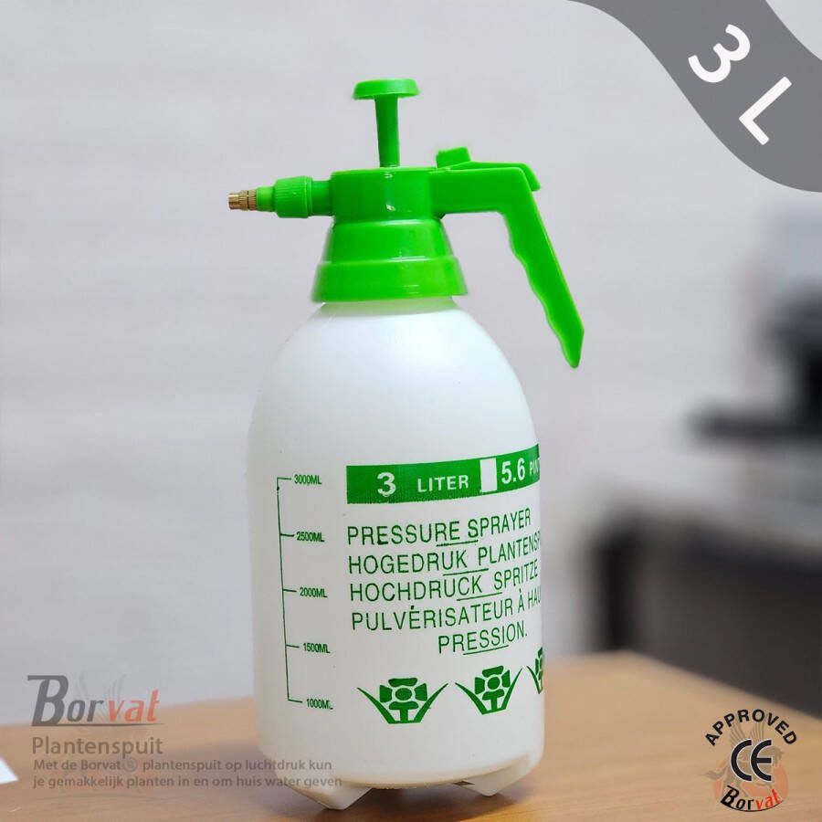 Borvat Drukspuit Verstuiver Plantenspuit Plantensproeier 3 liter