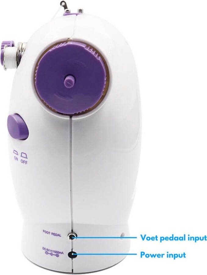Borvat Handnaaimachine naaimachine inclusief licht handnaaimachine portable roze wit