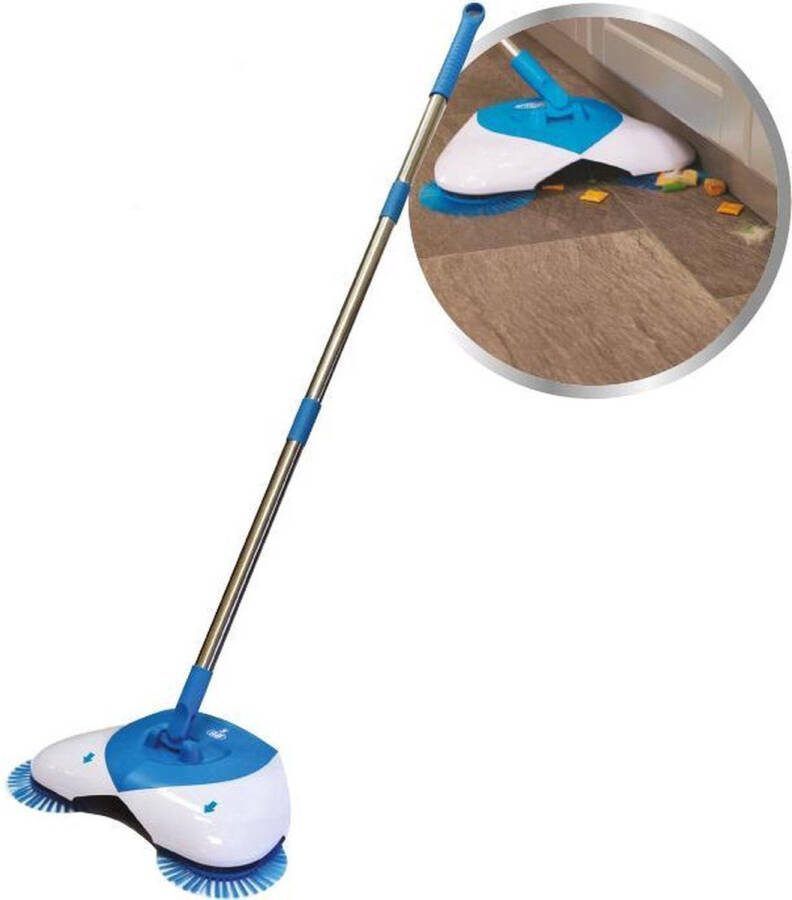 Borvat Hurricane Spin Broom rolveger Bezem 2 in 1 schoonmaak borstel