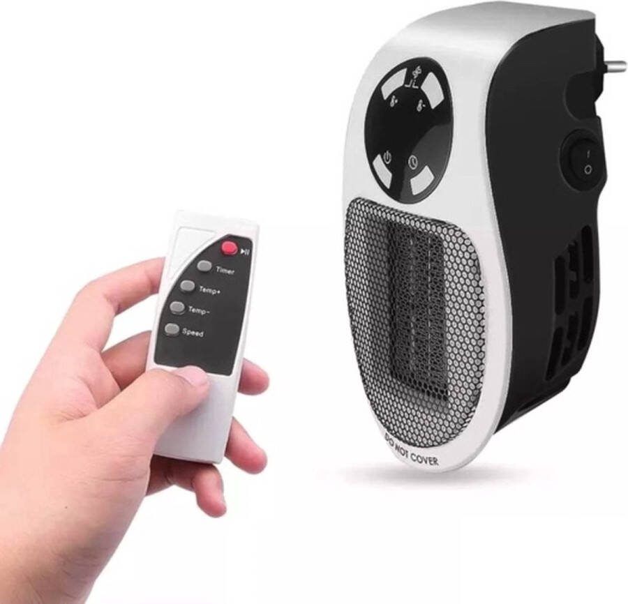 Borvat IBBO Elektrische Kachel Convector 500W Elektrische Kachel Zuinig Stil Met Ventilator Wand Elektrische Kachel Voor Muur Klein Indoor Luchtverhitter Kas 220v Infraroodverwarming met Afstandsbediening 2 warmtestanden