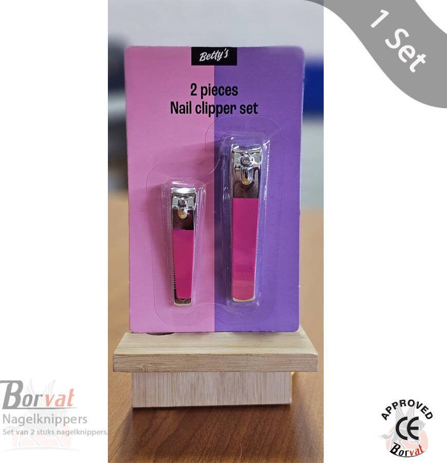 Borvat Nagelknippers Set van 1 Set Roze