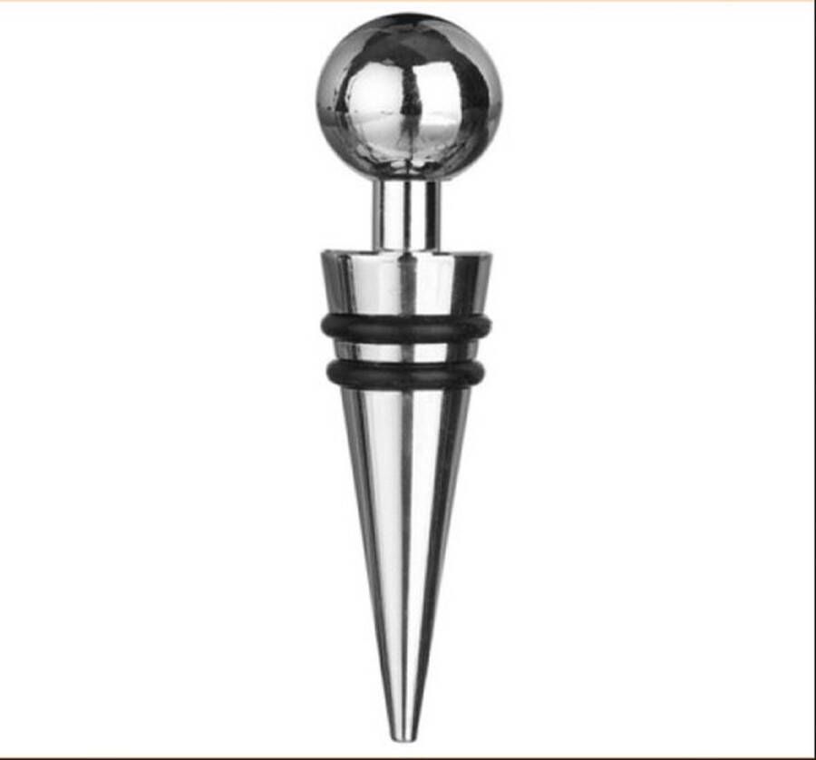 Borvat Vacuum wijnstopper afsluitdop metaal 2 x 9 cm Flessenstop Wijnafsluiter