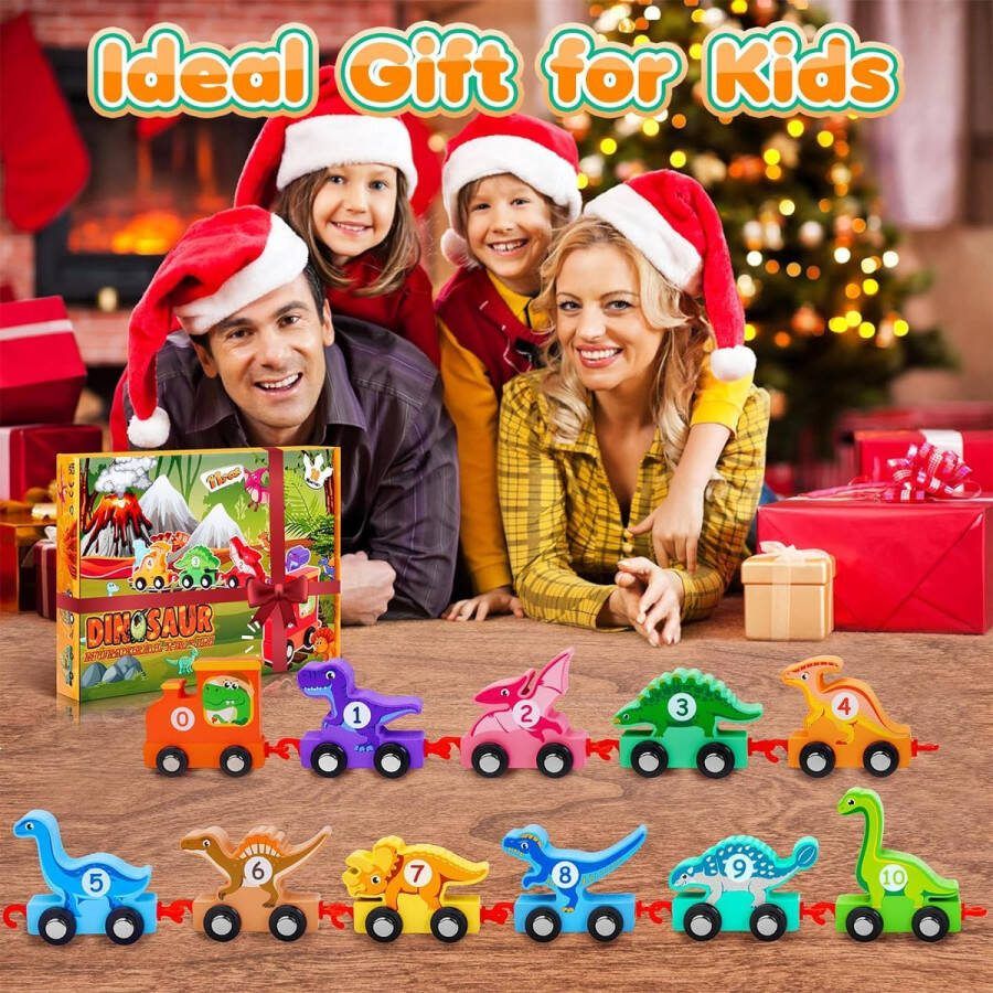Borzmarket Kinderspeelgoed vanaf 1 4 jaar treinspeelgoed vanaf 1 4 jaar jongens houten speelgoed 1-4 jaar kerstcadeaus voor jongens van 1 tot 4 jaar dinosaurus Montessori educatief