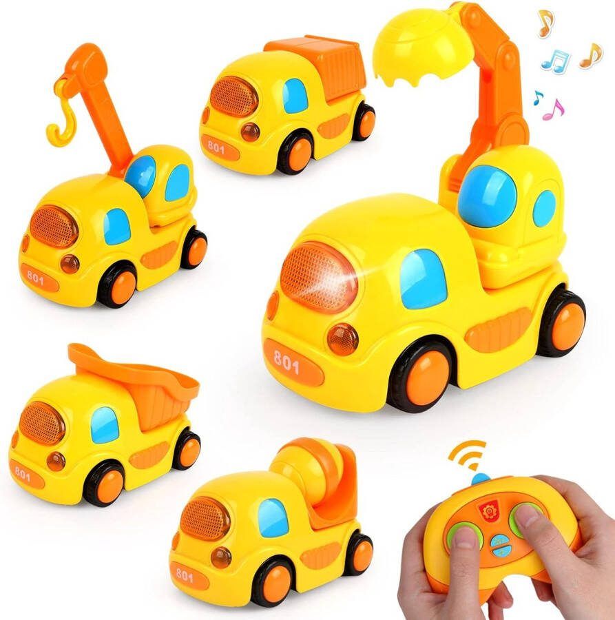 Borzmarket Speelgoed voor 2-jarige jongens RC Car Toys voor 3-jarigen Peuterspeelgoed Afstandsbediening Autospeelgoed voor kinderen Verjaardagscadeaus muziek en verlichting