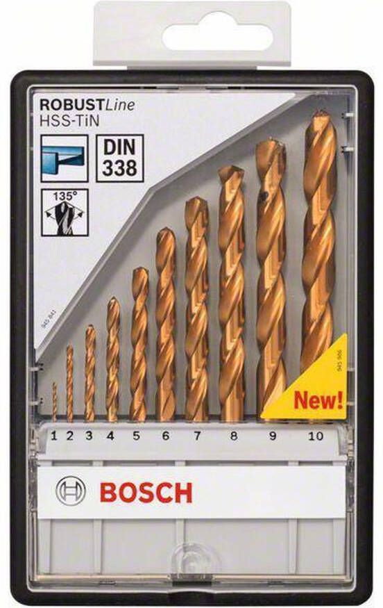 Bosch 10-DELIGE METAALBORENSET HSS-TIN 135�