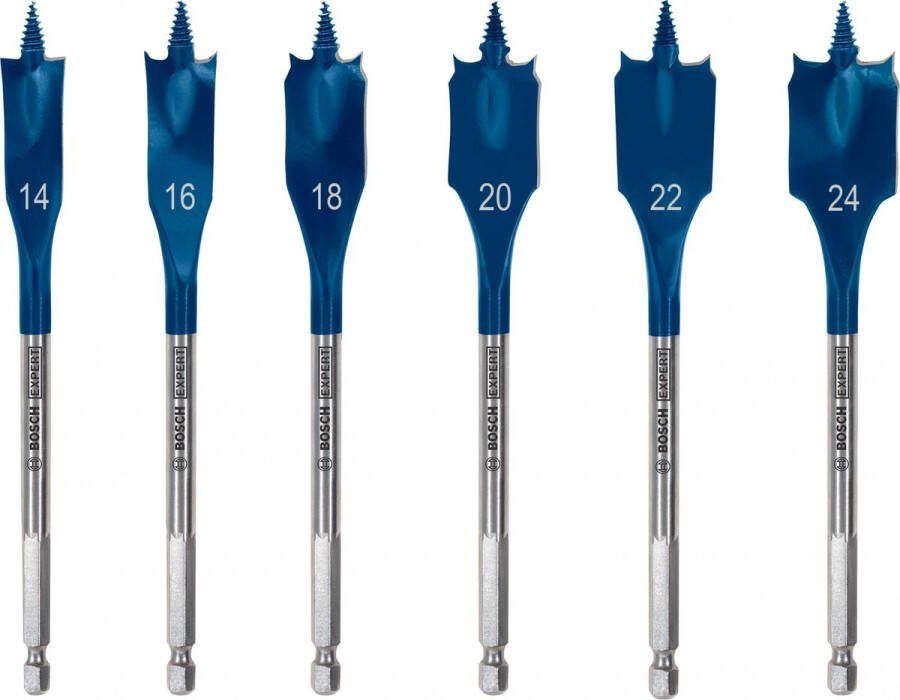 Bosch 2608900332 EXPERT 6-delige speedborenset Self Cut Speed 14 16 18 20 22 24mm