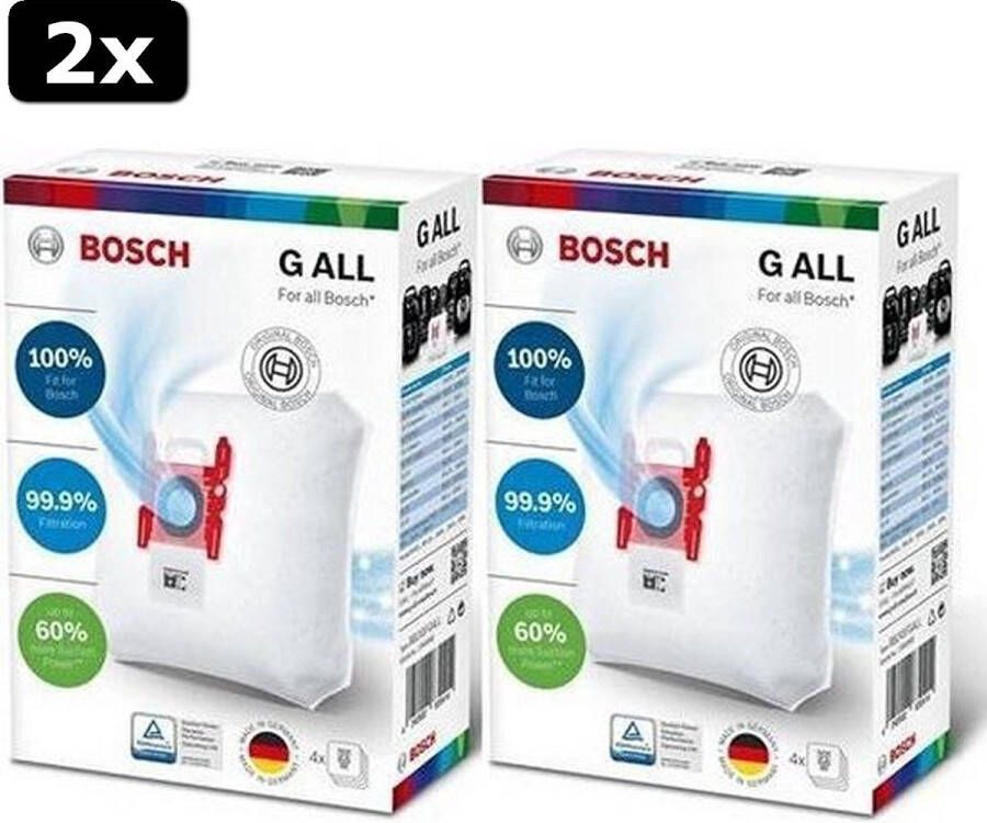 Bosch 2x BBZ41FGALL Stofzuigerzakken 8 stuks