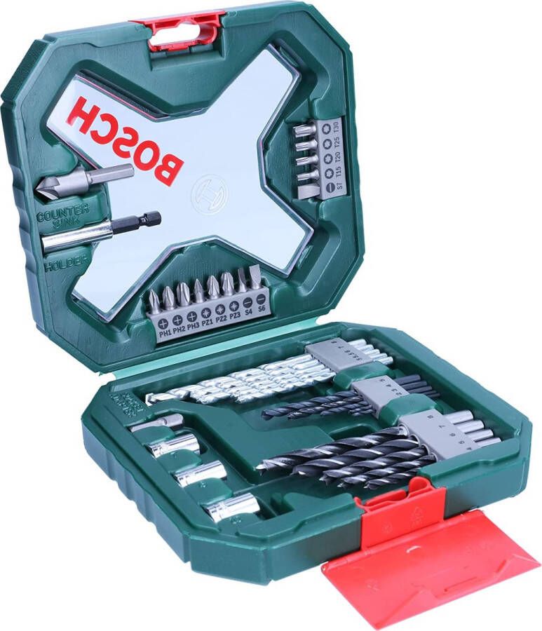 Bosch 34-delige X-Line Titanium boren- en schroefbitset (hout steen en metaal accessoire boormachine) [Energieklasse A]