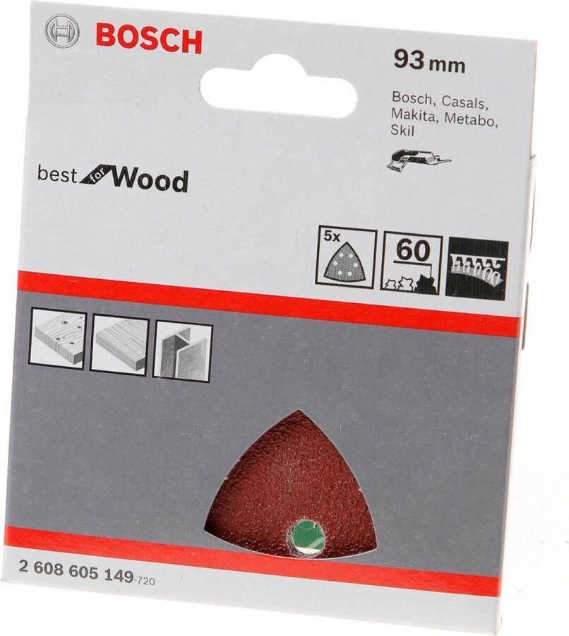 Bosch Professional schuurblad C470 K60 93mm – 5 stuks