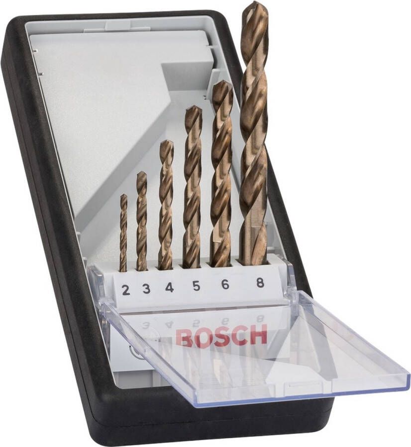 Bosch 6-delige Robust Line metaalborenset HSS-Co 2; 3; 4; 5; 6; 8 mm