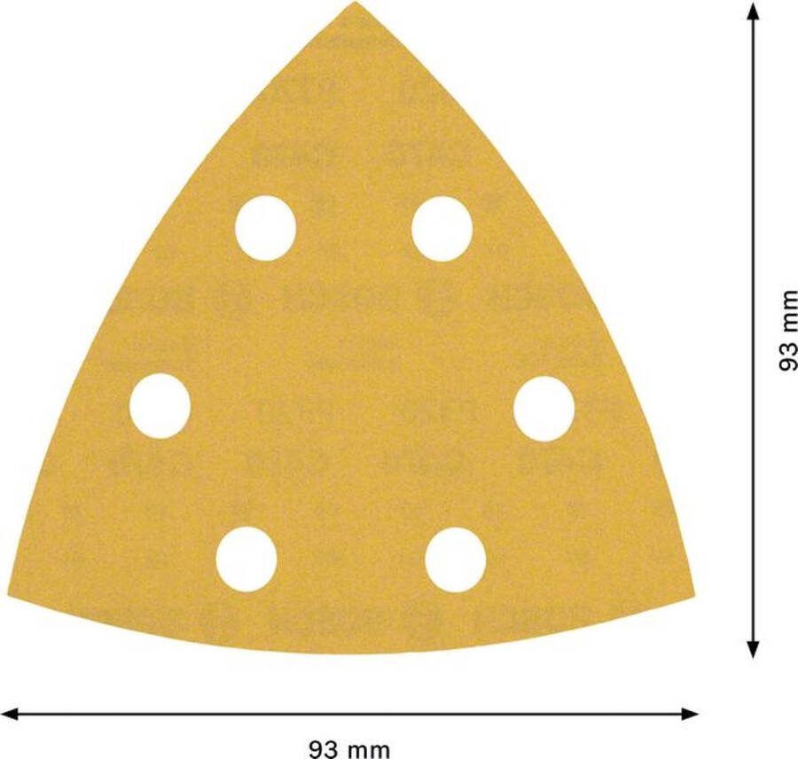 Bosch Accessoires Expert C470 schuurpapier voor deltaschuurmachines 93 mm K320 50-delig 1 stuk(s)