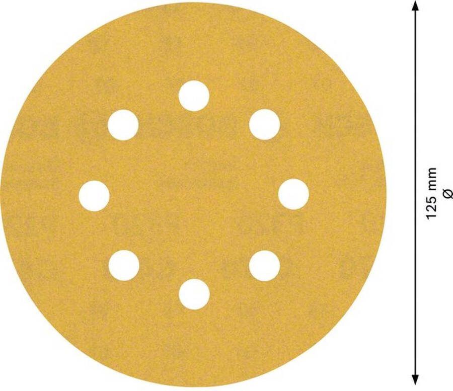 Bosch Accessoires Expert C470 schuurpapier voor excenterschuurmachines 125 mm 8 gaten K320 50-delig 1 stuk(s)