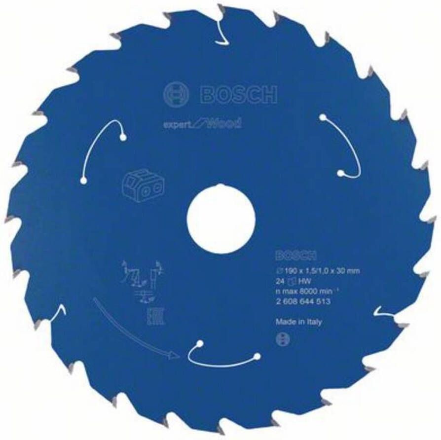 Bosch Accessories Kreissägeblatt Ø 190x30x1 5mm 24 WZ HM Expert for Wood 2608644513 Cirkelzaagblad 190 x 30 mm Aantal t