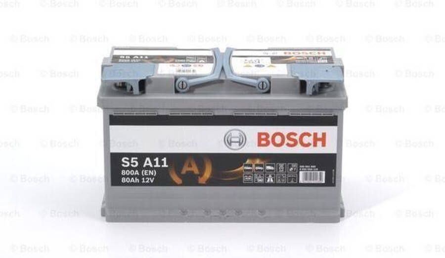Bosch Accu AGM 12V 80Ah S5A11 0 092 S5A 110 Auto Start Stop Accu