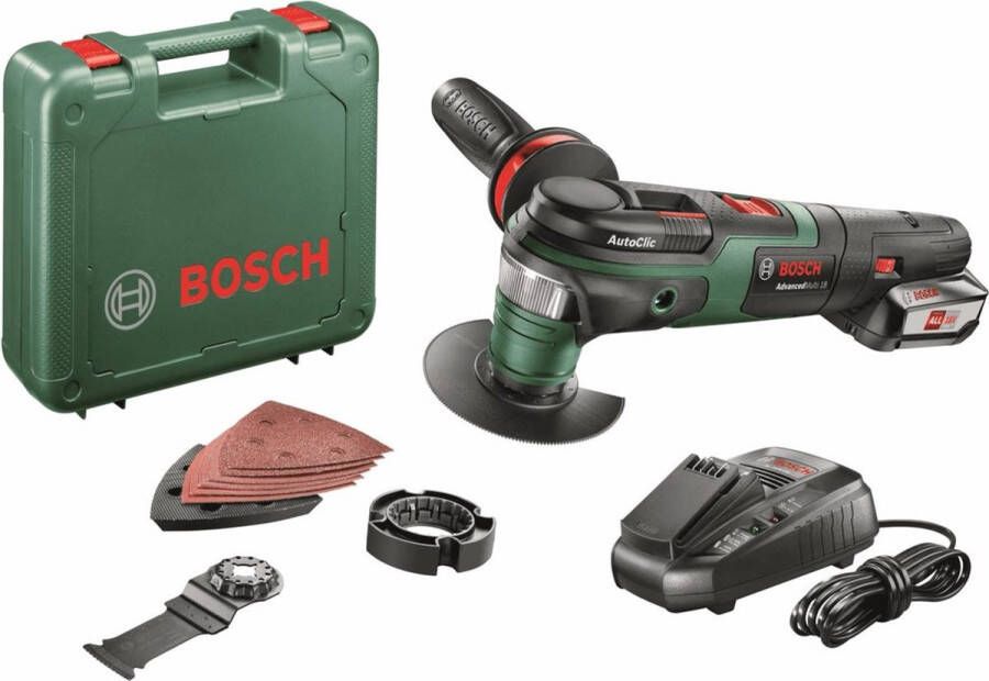 Bosch AdvancedMulti 18 Multitool Met koffer Met 1x 18 V accu en lader